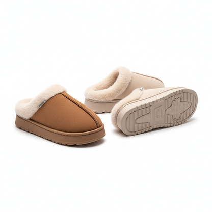 Fashion Women Fluffy Slippers for Autumn and Winter Indoor EVA Thick Sole Anti-Slip and Warm Unisex Slippers for Winter